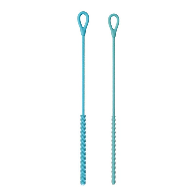 Cross-border silicone straw brush, baby bottle brush, extended non-slip handle, fine bristles brush for Stanley straws and test tubes. - Image 1